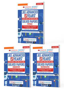 JEE Advanced Physics, Chemistry & Mathematics (Set of 3 Books) Question Bank | 49 Years' Chapter-wise & Topic-wise |Solved Papers (1978-2026) |Revision Notes, | PYQs, Latest 2026 Paper & Oswaal AI