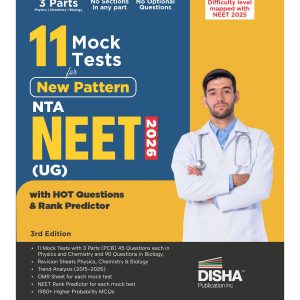 Disha 11 Mock Test Series for New Pattern NTA NEET (UG) 2026 with HOT Questions & Rank Predictor 3rd Edition | Physics, Chemistry, Biology New Syllabus Test Series | 100% Solutions