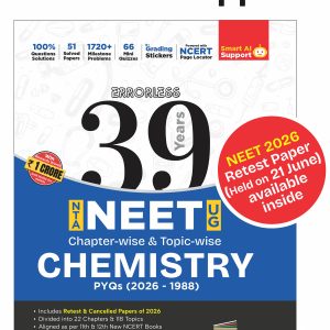 Disha Errorless 39 Years NTA NEET (UG) Chapter-wise & Topic-wise Chemistry NEET PYQ Book (2026 - 1988) 21st Edn | NEET Previous Year Solved Papers for 2027 Exam with 2026 Cancelled & Retest Paper