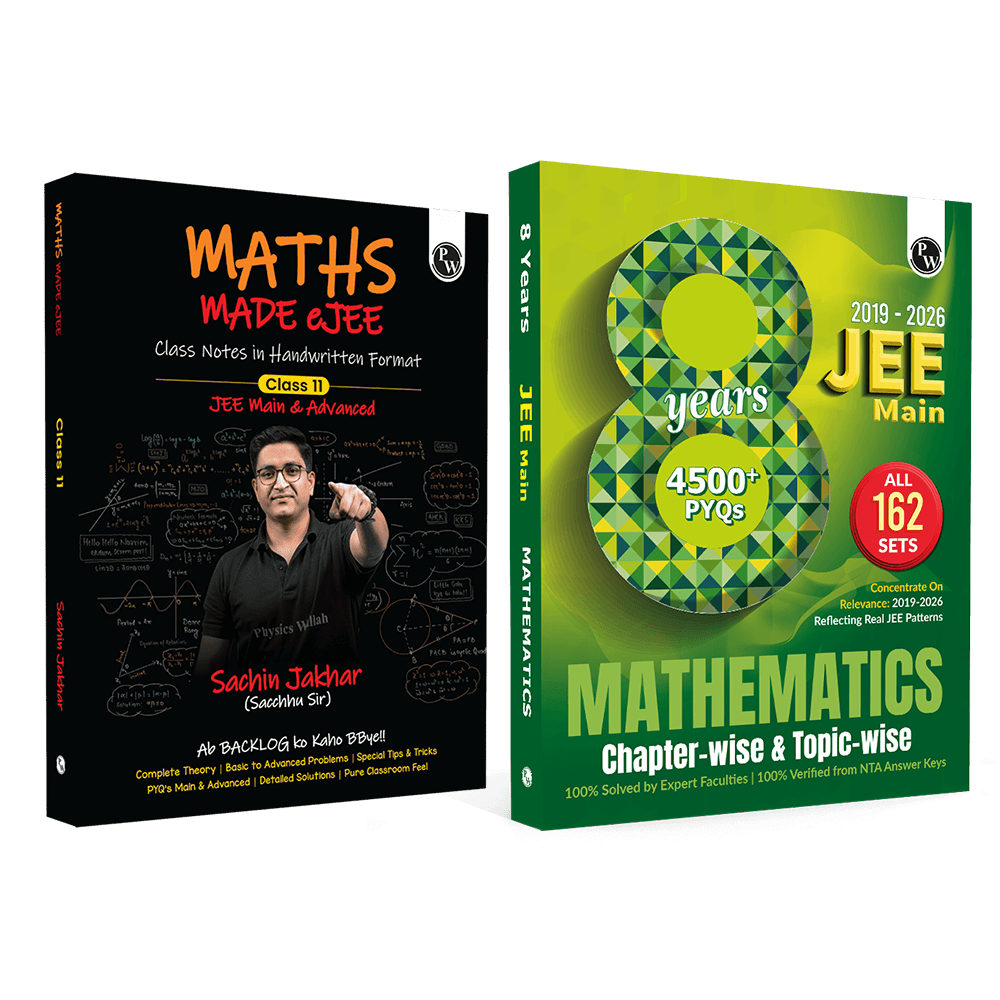 Maths Made EJEE Class 11 Handwritten Notes By Sachin Jakhar and JEE Main 8 Years All 162 Shifts Online Previous Years Solved Papers Chapterwise & Topicwise PYQs Combo Set of 2