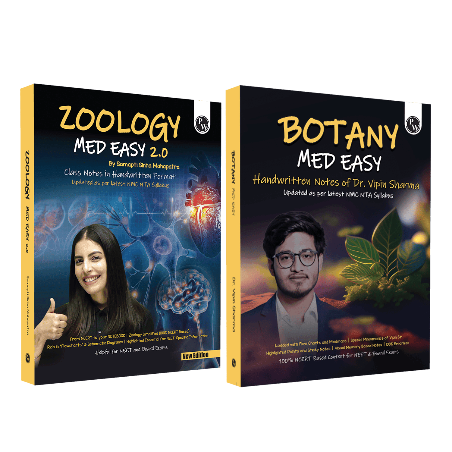Med Easy Zoology 2.0 and Botany Handwritten Notes Combo Set of 2 Books For NEET and Board Exams 2025-26 | Flowcharts, Mnemonics, Diagrams | NCERT Unit Overview