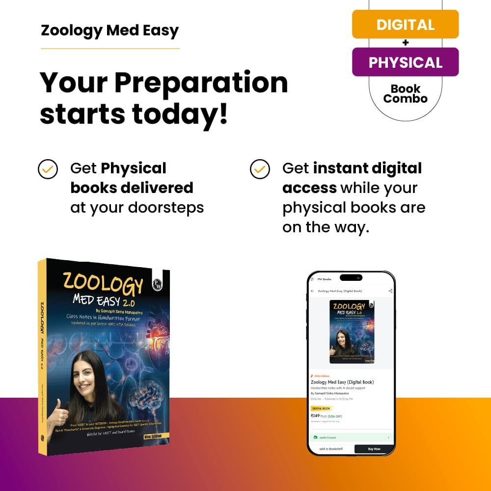 Digital-Book + Zoology Med Easy 2.0 For NEET and Board Exams 2025-26 | Flowcharts, Schematic Diagrams l Samapti Sinha Mahapatra Handwritten Notes