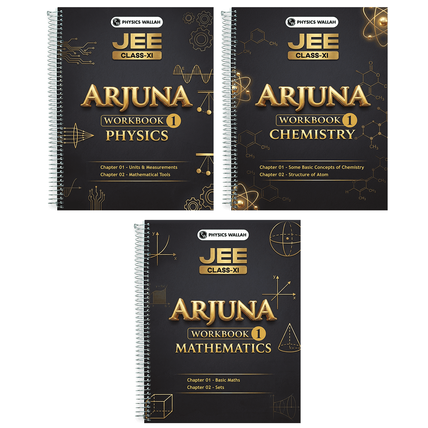 Arjuna For JEE Main & Advanced Class 11 Physics, Chemistry & Mathematics Workbook Combo Set of 3 Books (2026 Edition)